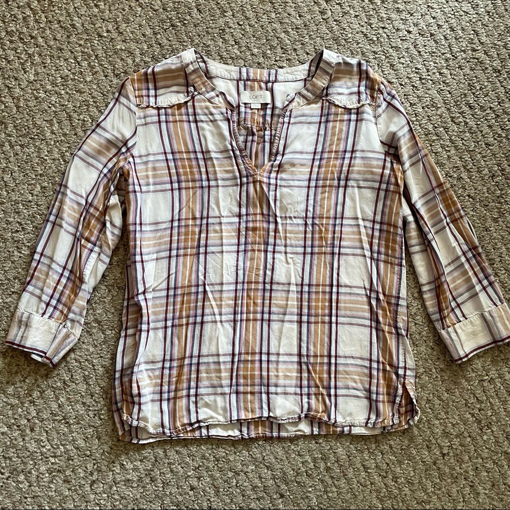 Loft Plaid Top